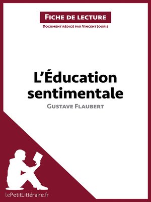 cover image of L'Éducation sentimentale de Gustave Flaubert (Fiche de lecture)